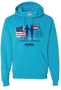 Carolina blue long sleeve DCRR 20 Miler sweatshirt
